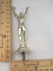 4 3/4&Prime; Tall Silver or Gold Plastic Male With Wreath Award Trophy Topper.