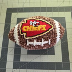 Stuffed Football Keepsake With Logo. All Teams Available See Description