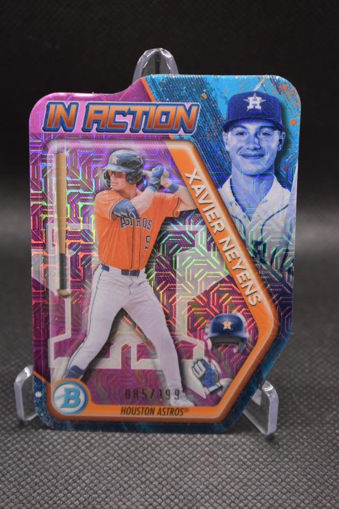 Xavier Neyens /199 Bowman Chrome In Action Pink Mojo Houston Astros