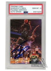 Shaquille O&rsquo;Neal 1992-93 Stadium Club Members Choice Auto RC Card 201 PSA/DNA 10