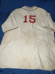 1930s-40s Sagamores Baseball Uniform #15 – Spalding Wool Flannel Jersey & Pants