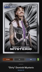 “Dirty” Dominik Mysterio Silver Tilt Iconic – Topps Slam WWE Backlash 26 Digital
