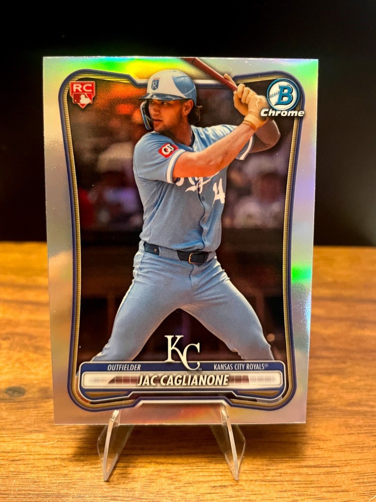 2026 BOWMAN CHROME – JAC CAGLIANONE #75 – RED ROOKIE VARIATION – NRMNT+