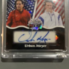 2026 Leaf Metal Independence Day – Nick Saban Urban Meyer Auto 1/1 Black #PP-15