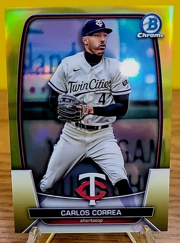 2023 Bowman Chrome Carlos Correa #85 « Yellow Refractor » /75 Minnesota Twins