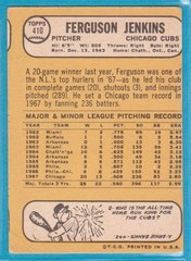 1968 Topps – Fergie Jenkins #410