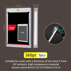 5Pcs 35 55 75 100 130 180 360Pt Magnetic Card Holders One Touch For Trading Card