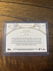 2026 Topps Dynamic Duals Steve Carlton Cliff Lee #40 Phillies