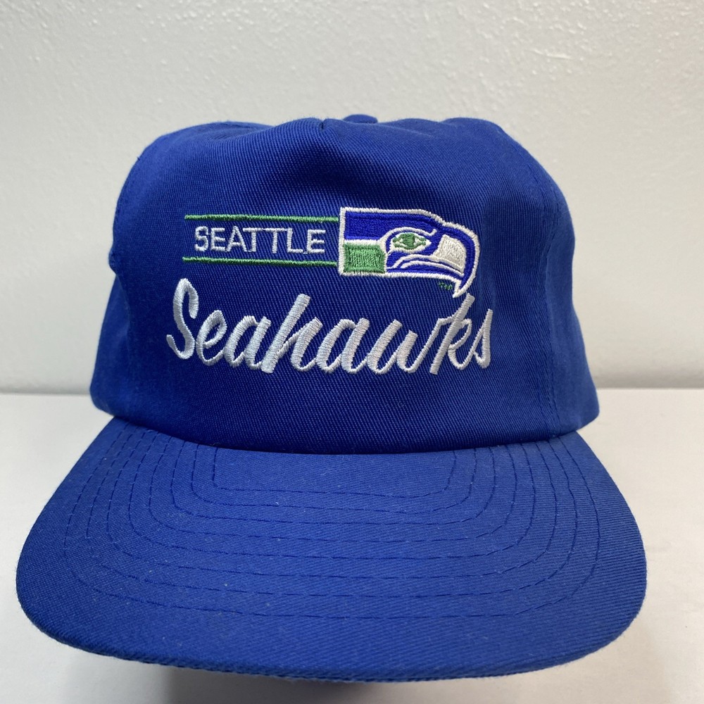 Vintage Seattle Seahawks Snapback Hat 90s NFL Annco Football Script