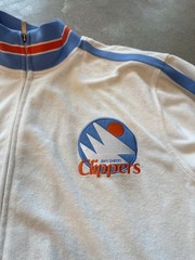 NBA Vintage Majestic Hardwood Classics San Diego Clippers Front Warm Up Shirt L
