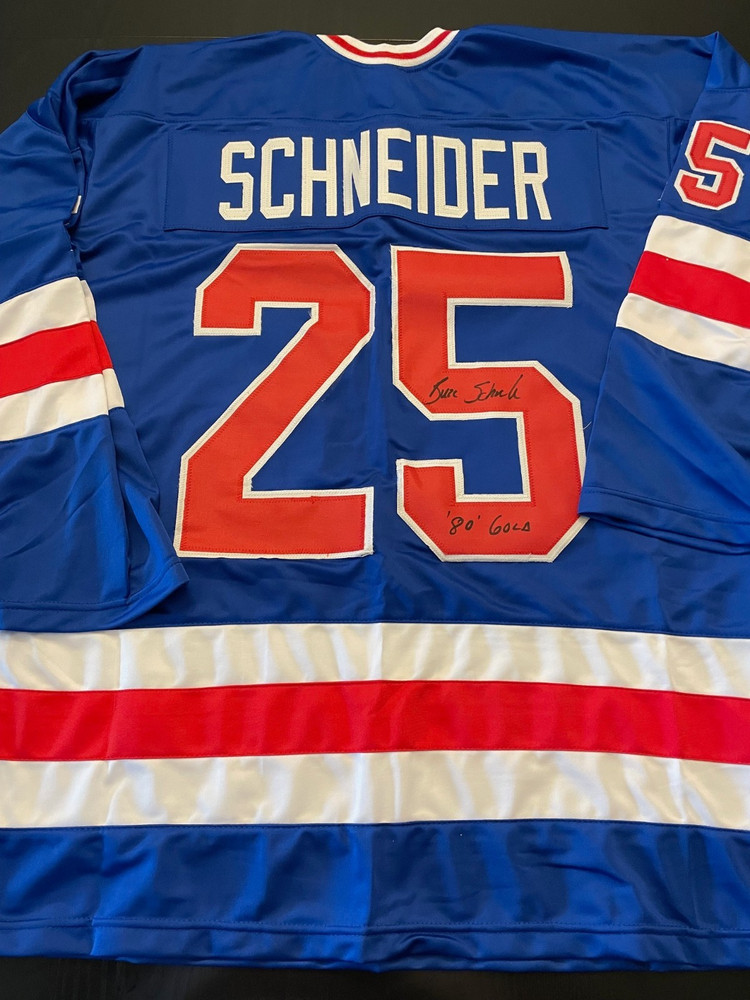 USA 1980 Olympic Team Gold Medal Buzz Schneider Signed Jersey W/COA