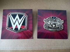 WWE Slam Crate Universal & Undisputed Championship Belt Pin Wrestling Crate