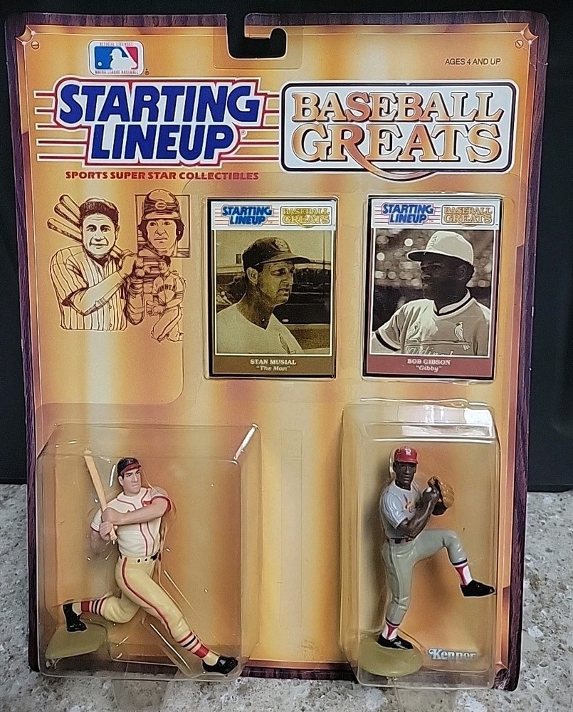 Stan Musial & Bob Gibson Startling Lineup Baseball Greats Figurines 1989 NIP