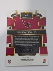 2023 Panini Select Concourse Maroon Prizm /149 Paris Johnson Jr #3