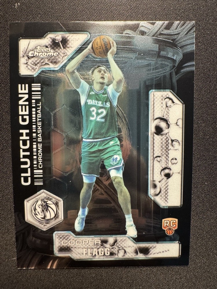 2025-26 Topps Chrome Update Cooper Flagg Rookie Clutch Gene Dallas Mavericks