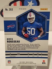 2021 Panini Mosaic Greg Rousseau Green Mosaic Prizm Rookie Buffalo Bills #353