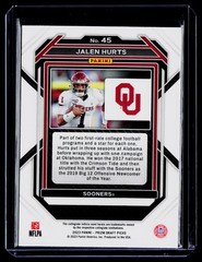2023 Panini Prizm Draft Picks #45 Jalen Hurts F91