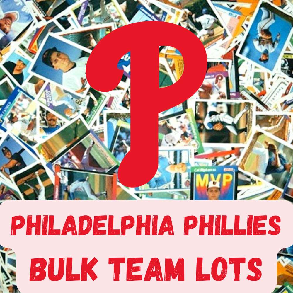 Philadelphia Phillies Bulk Team Lots – Stars, HOF, Rookies, from 1980 to present