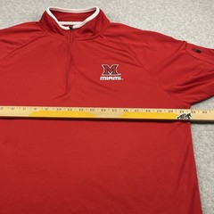 Miami Ohio Redhawks 1/4 Zip Pullover Mens Large Colosseum NCAA Red