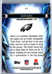 2025 Topps Chrome Cosmic #LS-9 Jalen Hurts Light Speed