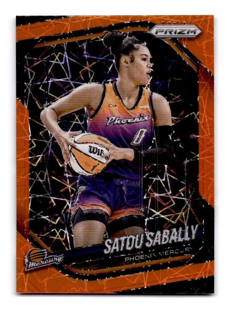 2025 Panini Prizm WNBA #4 Satou Sabally Orange Velocity Prizms