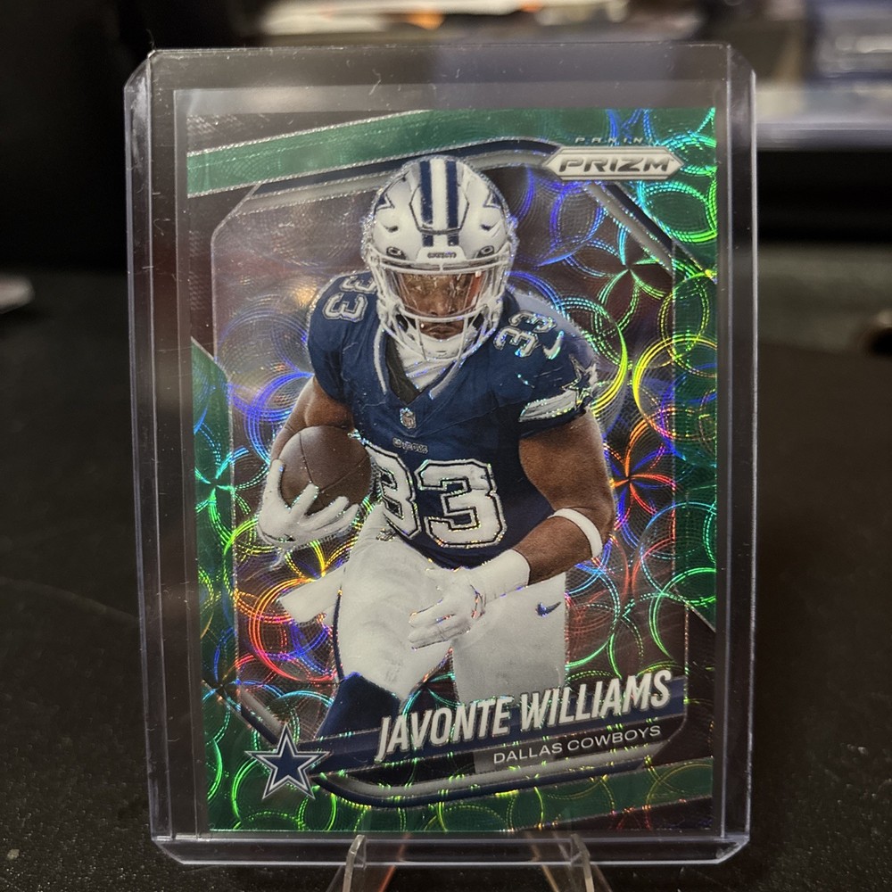 2025 Panini Prizm – Javonte Williams Green Scope /75 Dallas Cowboys #1 FOTL