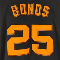 Barry Bonds #25 Baseball Black Jersey, Embroidered