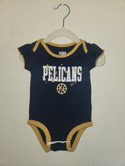 Baby 3-6 Months NBA New Orleans Pelicans Bodysuit Navy Blue Gold NWOT