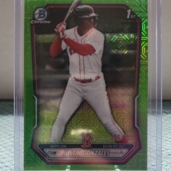 2025 Bowman Chrome Green 1st Justin Gonzales BCP-141 Serial /399 Red Sox