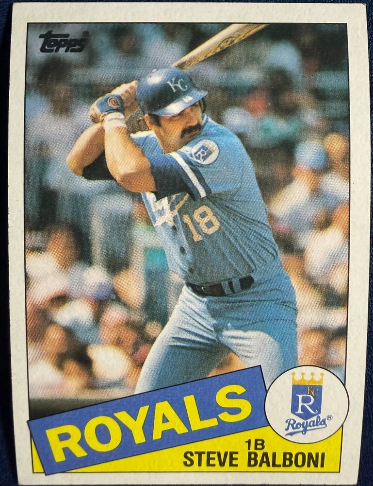 1985 TOPPS #486 STEVE BALBONI (KANSAS CITY ROYALS) BASEBALL CARD