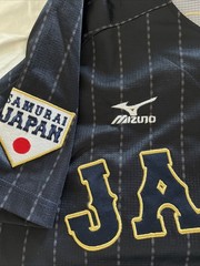 NEW MIZUNO Japan WBC WORLD BASEBALL Classic Jersey Navy Blue/Grey #8 Kazuya XLge