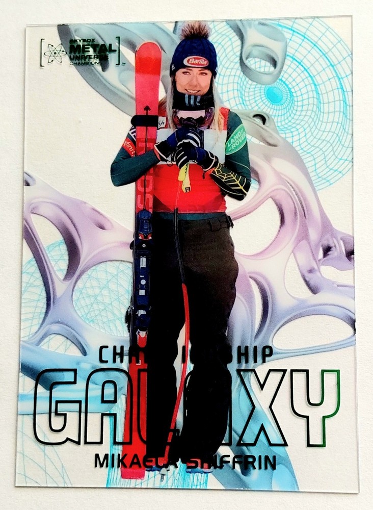 2021 Skybox Metal Olympic Skiing Champion Mikaela Shiffrin #CG-43 Galaxy