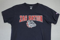 Champion Zag Nation Shirt Mens Large Blue Basketball Gonzaga Bulldogs