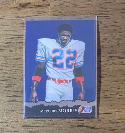 MERCURY MORRIS | 2025 Pro Set | Retro Brite Blue #d /25 – Miami Dolphins