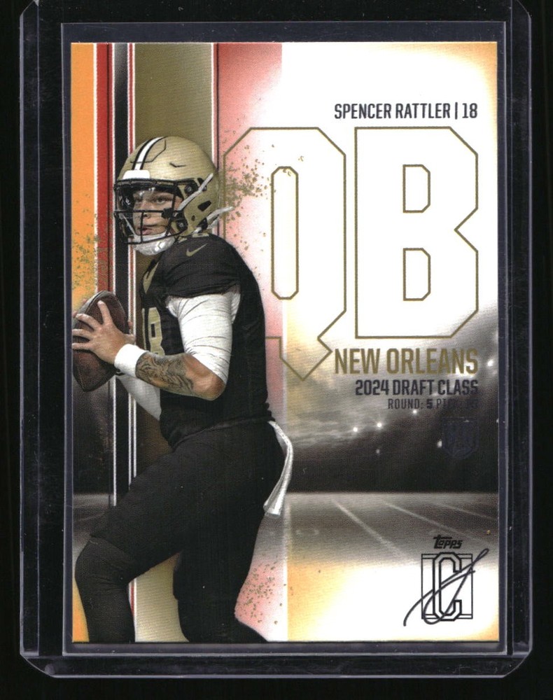 2024 Topps Signature Class #154 Spencer Rattler SN,RC Orange #/50