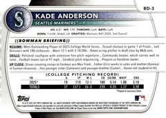 2025 Bowman Draft #BD-3 Kade Anderson