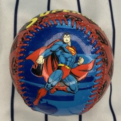 DC COMICS Superman Embossed Blue & Red Souvenir Baseball Ball