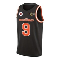 The Waterboy Bobby Boucher #9 Basketball Jersey Adam Sandler Black X-LARGE XL