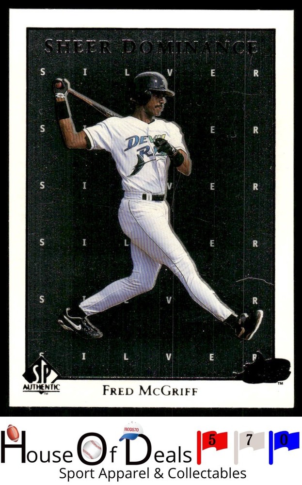 1998 SP Auth. #SD12 Fred McGriff Sheer Dominance Silver Devil Rays