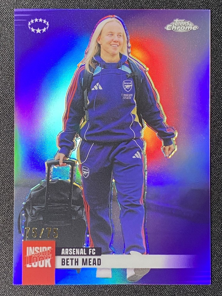 2025-26 Topps Chrome Women&rsquo;s Beth Mead Inside Look Purple 75/75 Arsenal
