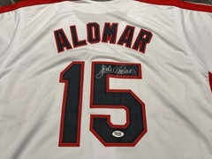 Sandy Alomar JR Signed Auto Custom Cleveland Indians Jersey W/COA SWAU