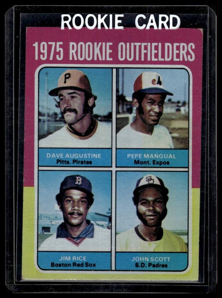 1975 Topps #616 1975 Rookie Out (Dave Augustine / Pepe Mangual / Jim Rice
