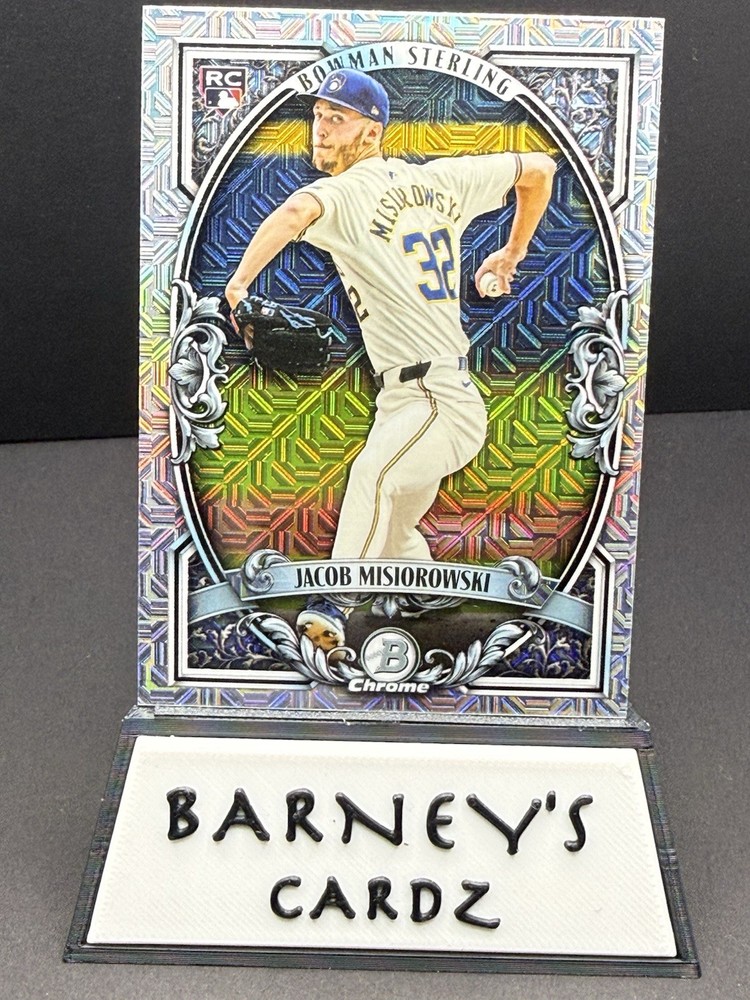 Jacob Misiorowski 2026 Bowman Chrome RC Sterling Mojo Refractor #BST-13 Brewers
