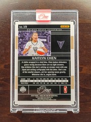 2025 Panini One and One WNBA #19 Kaitlyn Chen #/99