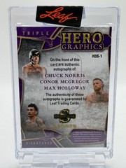 2026 Leaf Chuck Norris Conor McGregor Max Holloway Triple Auto #&rsquo;d 1/6