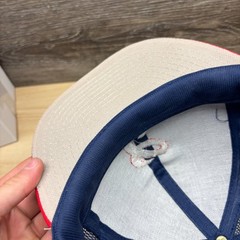 Vintage Cleveland Indians Hat Cap Snap Back Blue Red Trucker Mesh MLB 90s Annco