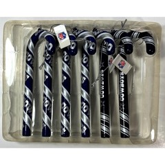 Dallas Cowboys Candy Cane Christmas Tree Ornament NFL Football Blue Silver White
