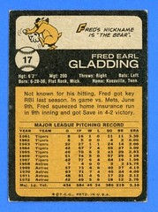 1973 Topps #17 Fred Gladding EX Excellent Houston Astros