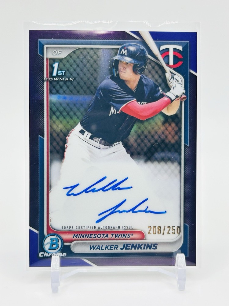 2024 Bowman – Walker Jenkins 1st Purple Refractor Autograph 208/250 (RC)