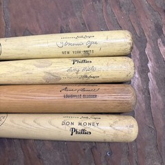 Vintage Louisville Slugger Baseball Bat Lot 4 Tommie Agee Gene Tenace Don Money
